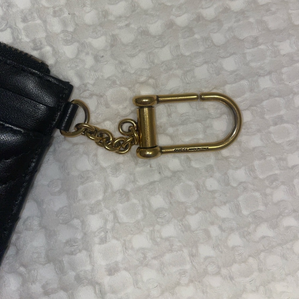 Gucci Black Quilted GG Marmont Key Pouch - Picture 5 of 7